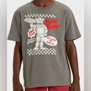 Five Nights At Freddys Freddy Fazbear Pizza T-Shirt Youth M,  Grey